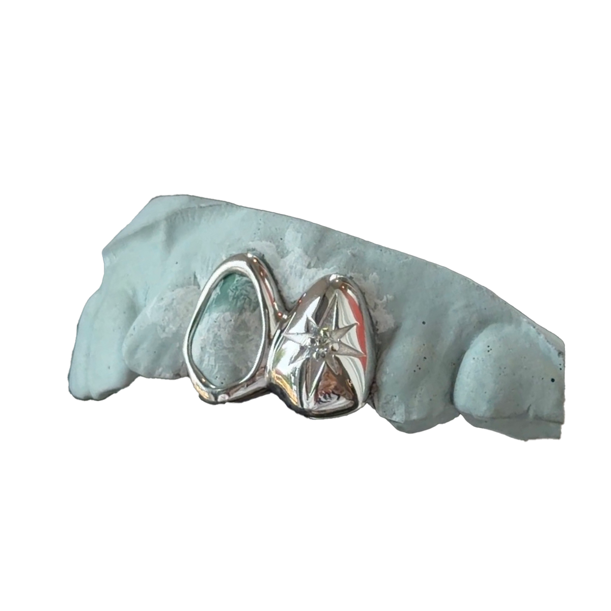 Starburst Etched Double Cap w/ Moissanite