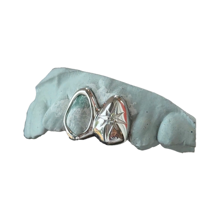 Starburst Etched Double Cap w/ Moissanite
